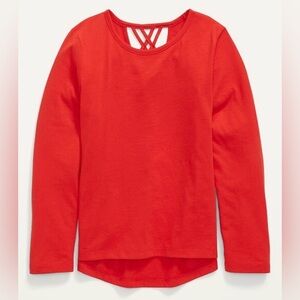 💸 Old Navy Softest Long Sleeve Lattice Back T-Shirt (Size: XXL Plus)